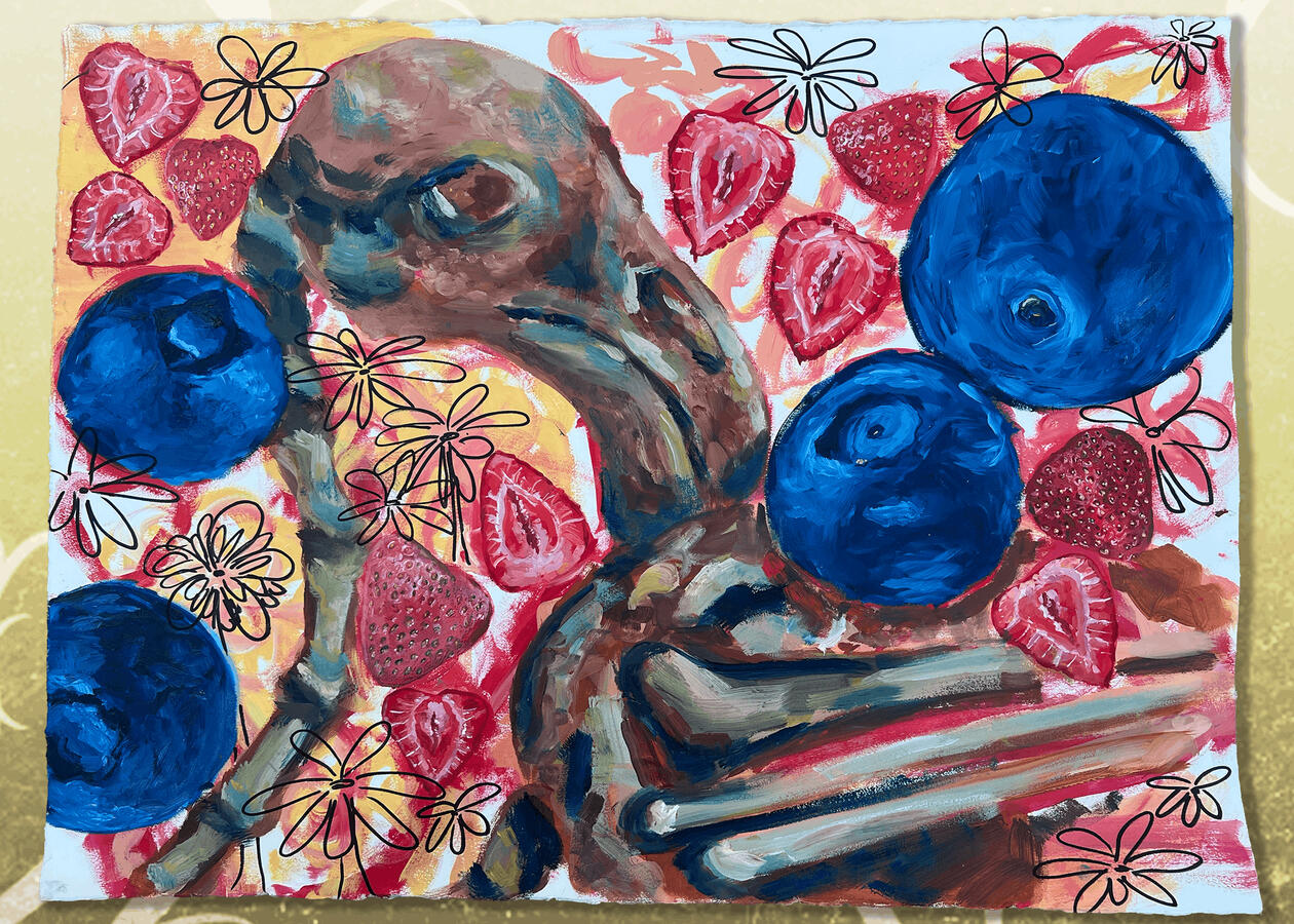 Salad - Oil Paint on Canvas Paper