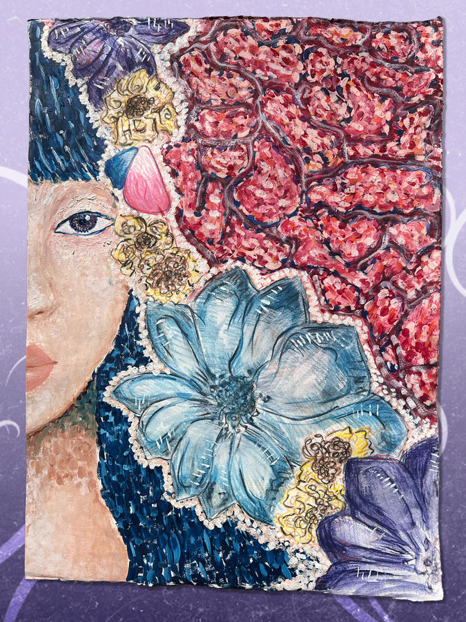 Neuron Garden - Oil Paint on Canvas Paper